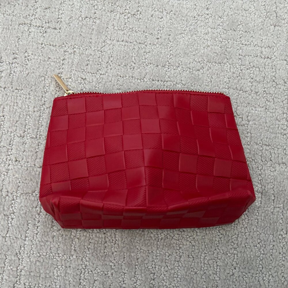 Jo Malone Red Cosmetic Make Up Pouch Bag with Zipper - Picture 2 of 6